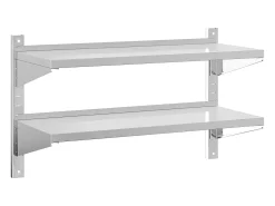 Estante de pared acero inoxidable plateado 100x40x60 cm ES374470
