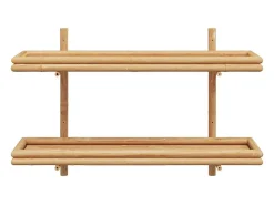 Estante de pared con balda marrón 100 x 26 x 60 cm Bambú