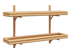 Estante de pared con balda marrón 100 x 26 x 60 cm Bambú