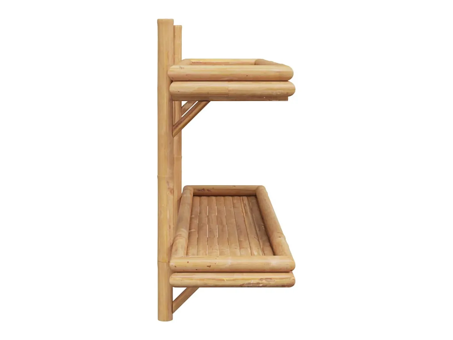 Estante de pared con balda marrón 100 x 26 x 60 cm Bambú
