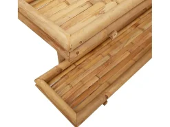 Estante de pared con balda marrón 100 x 26 x 60 cm Bambú