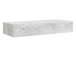 Estante de pared con cajón de hormigón gris 60x23,5x10 cm MDF