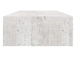 Estante de pared con cajón de hormigón gris 60x23,5x10 cm MDF
