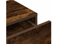 Estante de pared con cajones de madera de ingeniería de roble ahumado