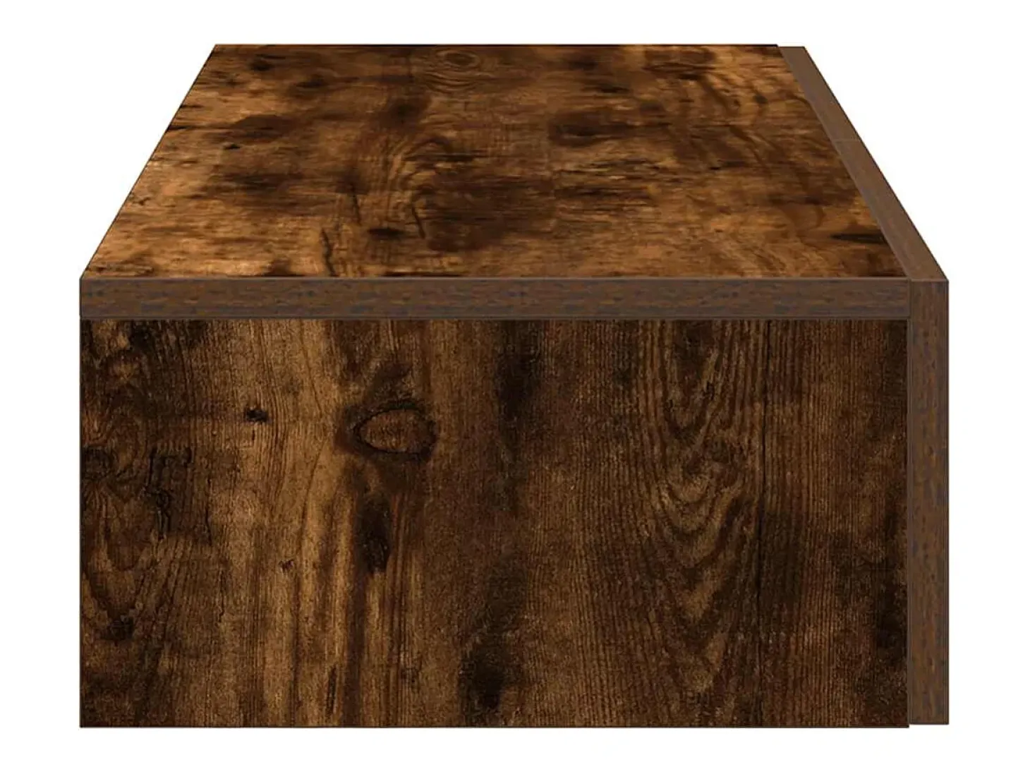 Estante de pared con cajones de madera de ingeniería de roble ahumado