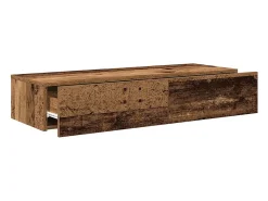 Estante de pared con cajones de madera vieja de ingeniería de madera