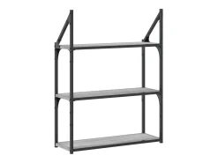 Estante de pared de 3 niveles Sonoma Grey 60x21x78,5 cm