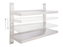 Estante de pared de 2 niveles Acero inoxidable 100x30 cm