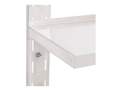 Estante de pared de 2 niveles Acero inoxidable 100x30 cm