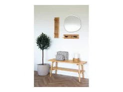 Estante de pared de bambú natural 45 x 10 x 12 cm