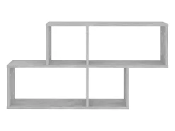 Estante de pared de hormigón gris 100x18x53 cm Madera de ingeniería