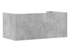 Estante de pared de hormigón gris 70,5x35x30,5 cm madera de ingeniería