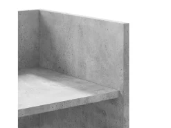 Estante de pared de hormigón gris 70,5x35x30,5 cm madera de ingeniería