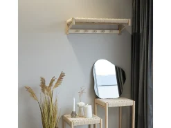 Estante de pared de álamo 78 x 31 cm