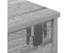 Estante de pared de madera de ingeniería gris Sonoma con cajones