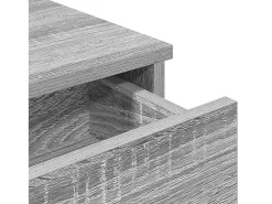Estante de pared de madera de ingeniería gris Sonoma con cajones