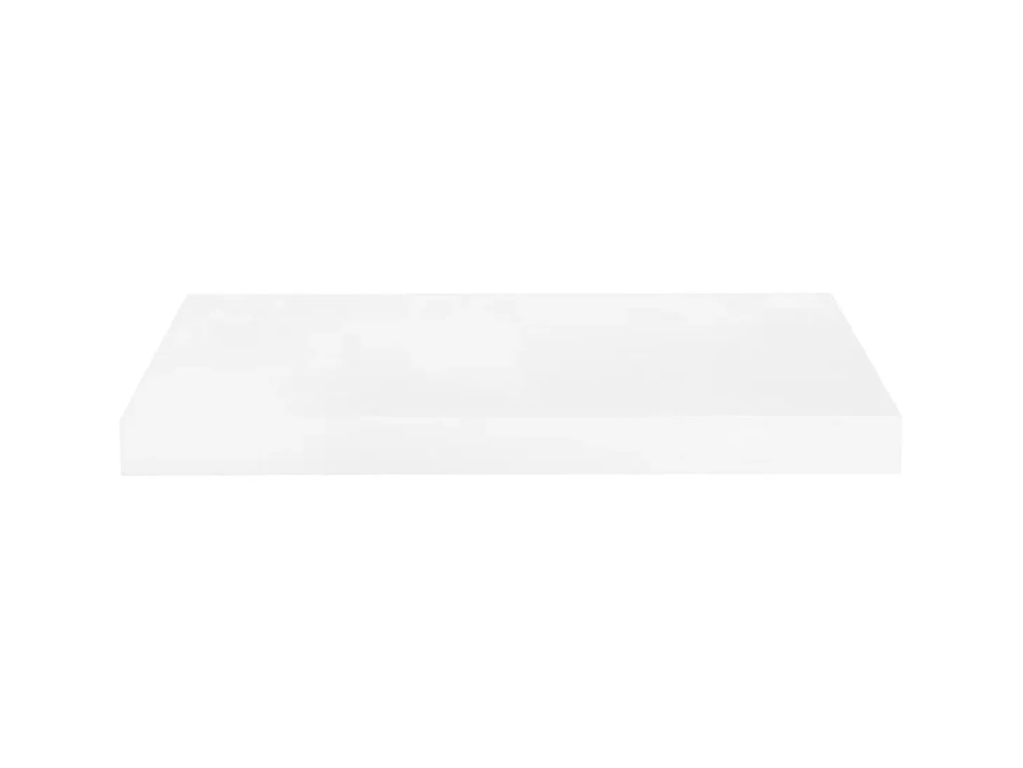 Estante de pared de pared blanco brillante MDF 50x23x3,8 cm ES27637