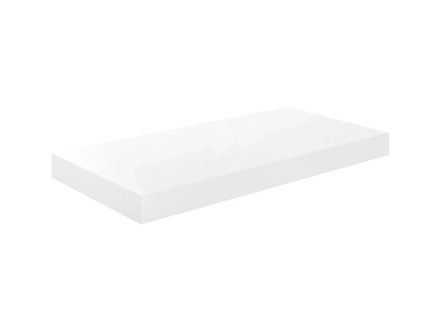 Estante de pared de pared blanco brillante MDF 50x23x3,8 cm ES27637