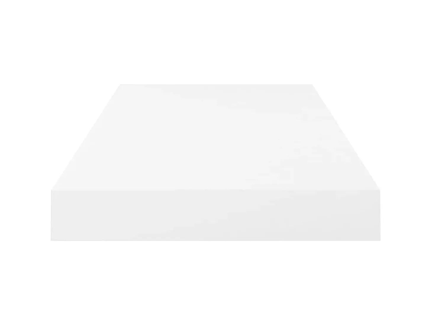 Estante de pared de pared blanco brillante MDF 50x23x3,8 cm ES27637