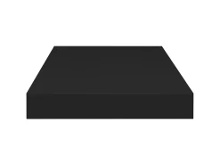 Estante de pared de pared MDF negro 50x23x3,8 cm ES79756