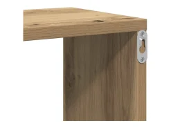 Estante de pared de roble hecho a mano 104x20x58,5 cm madera de ingeniería