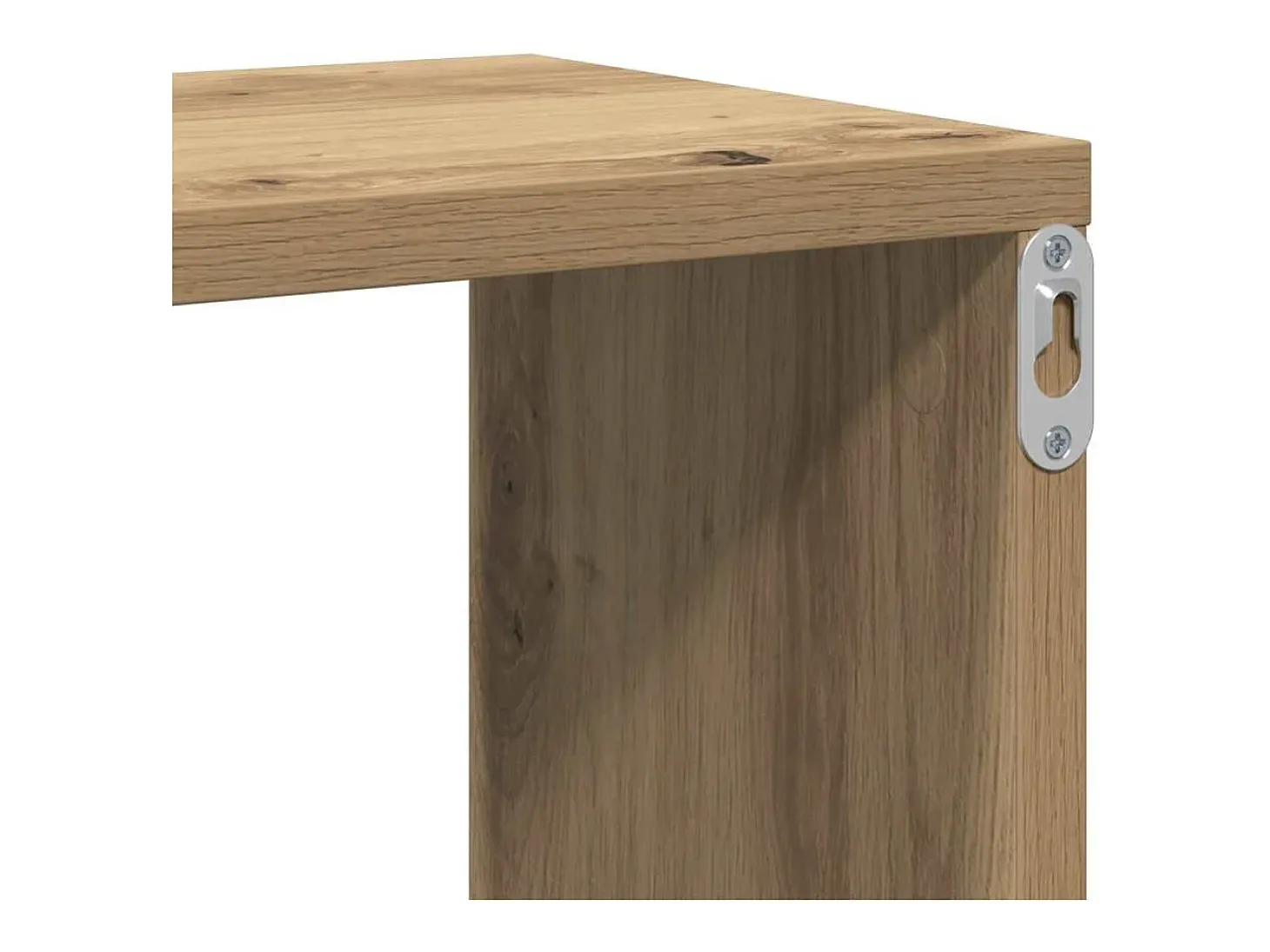 Estante de pared de roble hecho a mano 104x20x58,5 cm madera de ingeniería