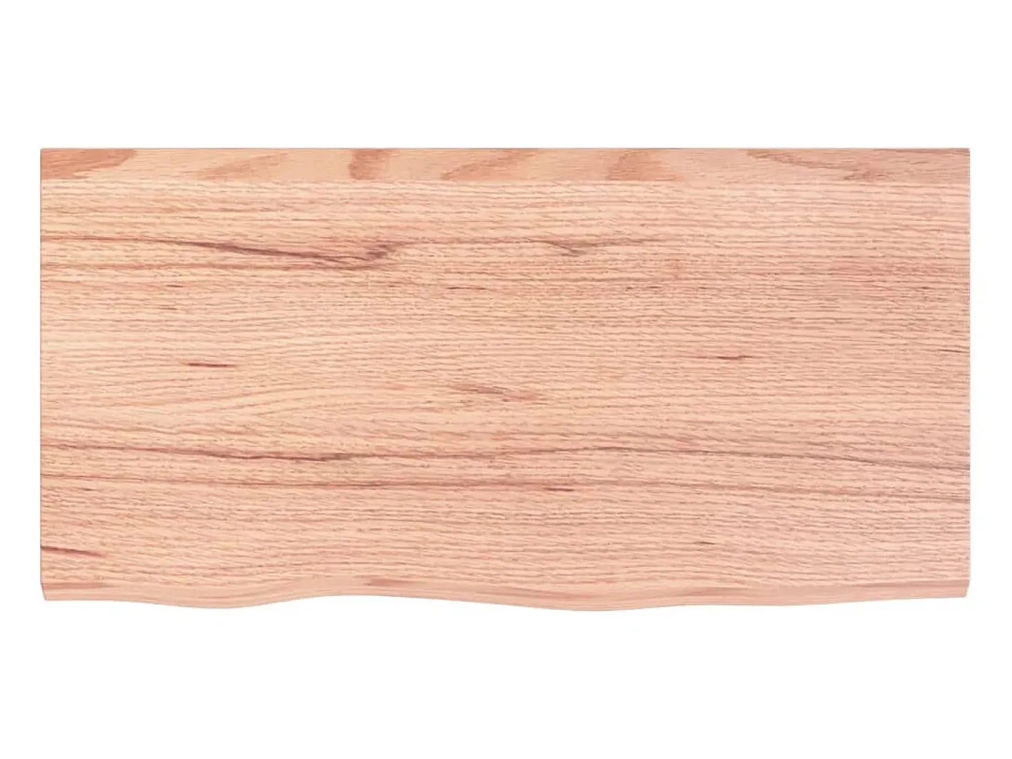 Estante de pared marrón claro en madera maciza de roble tratado