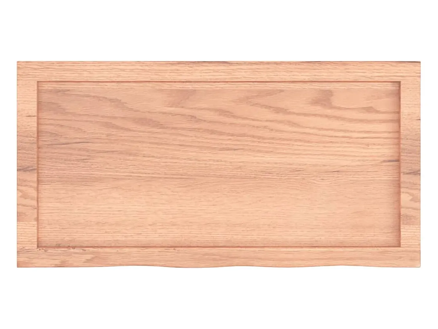 Estante de pared marrón claro en madera maciza de roble tratado