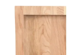 Estante de pared marrón claro en madera maciza de roble tratado