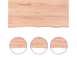 Estante de pared marrón claro 40x50x2 cm madera maciza de roble tratado
