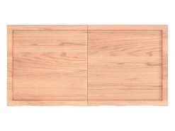 Estante de pared marrón claro en madera maciza de roble tratado
