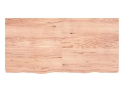 Estante de pared marrón claro en madera maciza de roble tratado