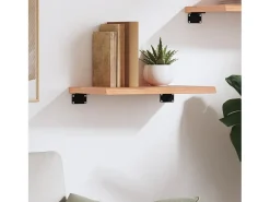 Estante de pared marrón claro 40x20x2 cm madera maciza de roble tratado