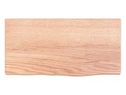 Estante de pared marrón claro 40x20x2 cm madera maciza de roble tratado
