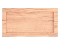 Estante de pared marrón claro en madera maciza de roble tratado
