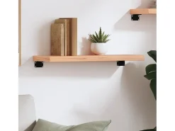 Estante de pared marrón claro 60x20x4 cm madera maciza de roble tratado