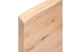 Estante de pared marrón claro 60x20x4 cm madera maciza de roble tratado