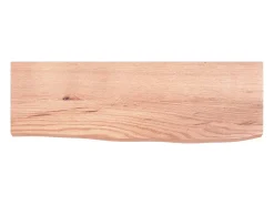 Estante de pared marrón claro 60x20x4 cm madera maciza de roble tratado