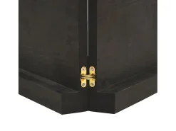Estante de pared marrón oscuro fabricado en madera maciza de roble tratada