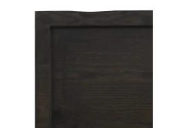 Estante de pared marrón oscuro fabricado en madera maciza de roble tratada