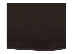 Estante de pared marrón oscuro 60x50x2 cm madera maciza de roble tratado