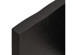 Estante de pared marrón oscuro fabricado en madera maciza de roble tratada