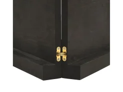 Estante de pared marrón oscuro fabricado en madera maciza de roble tratada