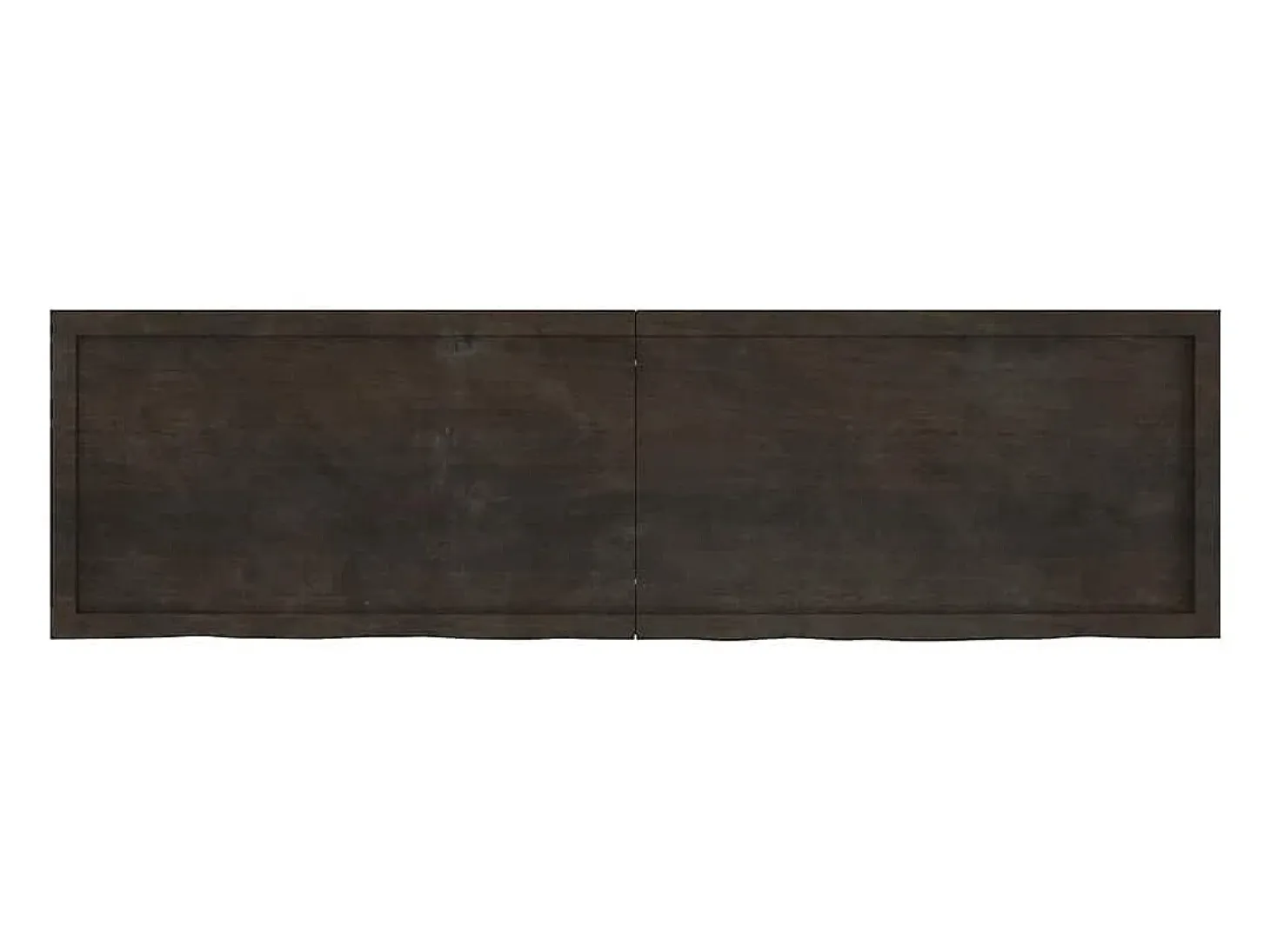 Estante de pared marrón oscuro fabricado en madera maciza de roble tratada