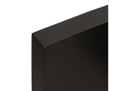 Estante de pared marrón oscuro fabricado en madera maciza de roble tratada