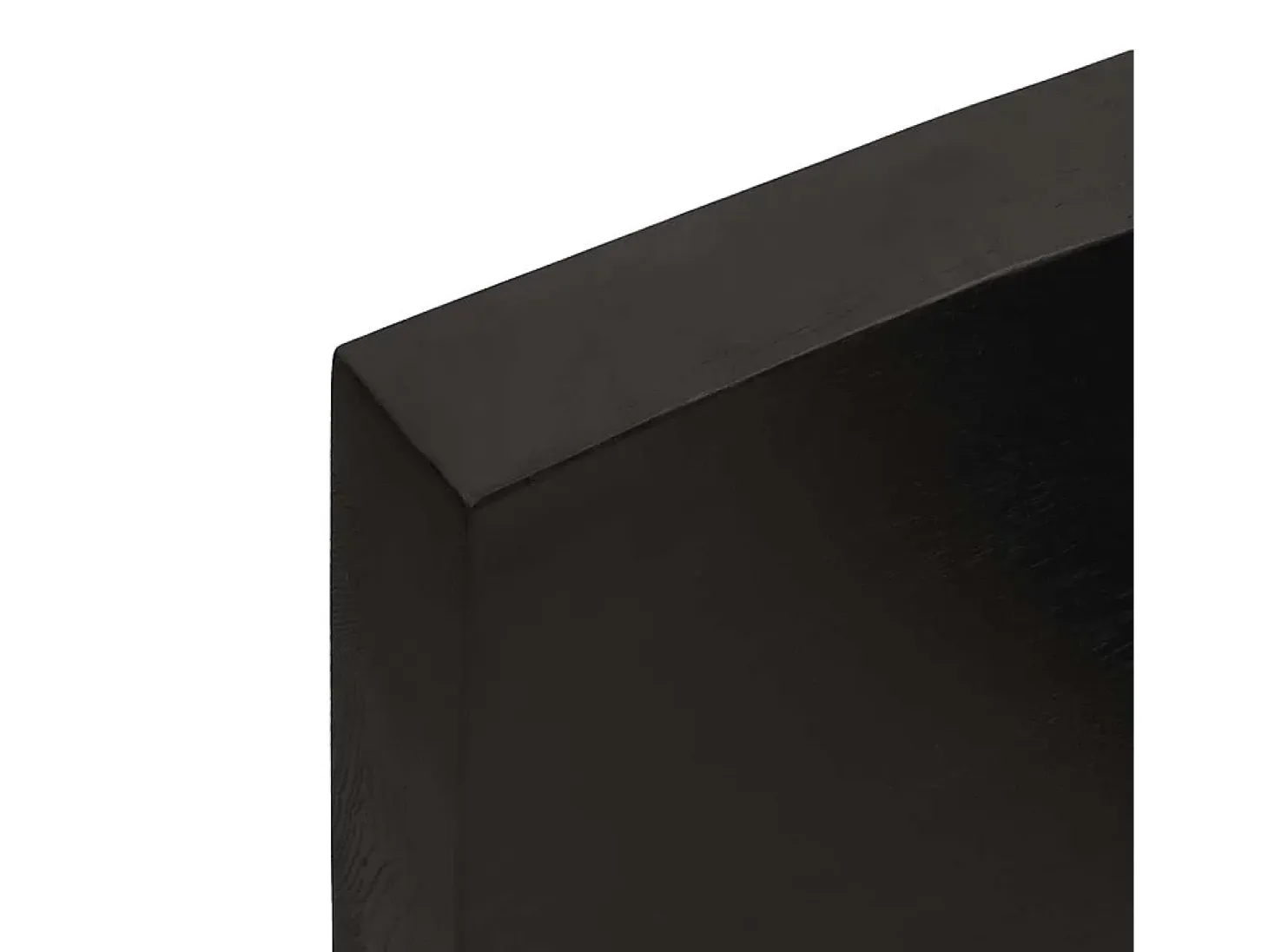 Estante de pared marrón oscuro fabricado en madera maciza de roble tratada