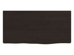 Estante de pared marrón oscuro 40x20x2 cm madera maciza de roble tratado