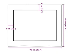 Estante de pared marrón oscuro fabricado en madera maciza de roble tratada