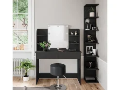 Estante de pared negro 30x28x190 paolo