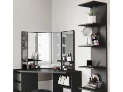 Estante de pared negro 30x28x190 paolo